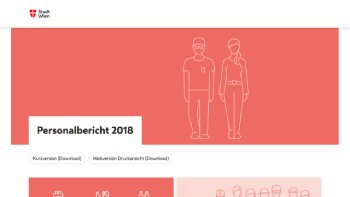 Screenshot Startseite Personalbericht 2018